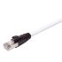 L-ComTRD, 10m Cat6a, White RJ45 to Male RJ45 Male, Aluminium/Polyester FoilShielded, Terminated PVC Sheath