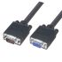 L-Com Male 15 Pin D-sub to Female 15 Pin D-sub SVGA Cable, 10ft Black