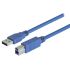 L-Com USB 3.0 Cable, Male USB to Male USB B  Cable, 1m