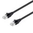 L-ComTRD, 3m Cat5e, Black RJ45 to Male RJ45 Male, Tinned Copper BraidShielded, Terminated PVC Sheath