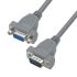 L-Com Male 9 Pin D-sub to Female 9 Pin D-sub Cable assembly, 2.5ft PVC