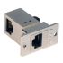 Acoplador Ethernet L-Com serie ECF, interfaz RJ45, de Cat5e, , apantallado