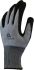 Guantes de trabajo Negro; gris Delta Plus serie VENICUTF07, talla 7, con recubrimiento de Nitrilo