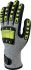 Delta Plus EOS NOCUT VV909 Black, Grey, Yellow Cut Resistant Work Gloves, Size 8, Nitrile Coating