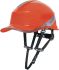 Casco de seguridad Delta Plus QUARUP4 de color Rojo, ajustable, con barboquejo, ventilado