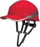 Delta Plus QUARUP4 Red Safety Helmet with Chin Strap, Adjustable, Ventilated