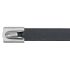 Panduit Cable Tie Assemblies, 201mm x 8.1 mm, Black 316 Stainless Steel, Pk-50units