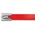 Panduit Cable Tie Assemblies, 362mm x 7.9 mm, Red 316 Stainless Steel, Pk-50units