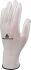 Guantes de trabajo Blanco Delta Plus serie VE702P, talla 7, con recubrimiento de Poliuretano, Entornos secos