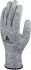 Delta Plus VENICUTD08 Grey Cut Resistant Work Gloves, Size 7, Polyurethane Coating