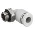 EMERSON ? AVENTICS QR1-S-RVT Series Elbow Fitting, G 1/4 to Push In 12 mm, Threaded Connection Style, 2122012140