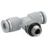 EMERSON ? AVENTICS QR1-S-RTT Series T Fitting, G 3/8 to Push In 8 mm, Threaded Connection Style, 2122208380