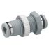 EMERSON ? AVENTICS QR1-S-RSC Series Bulkhead, Push In 10 mm to Push In 10 mm, Push-in Connection Style, R412005054