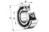 FAG 3216-B-TVH Angular Contact- Open Type 80mm I.D, 140mm O.D