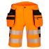 Portwest DX446 Black/Orange Unisex Hi Vis Shorts, 42in