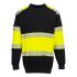 Portwest FR716 Black, Yellow 1 % Carbon Fibre, 60 % Modacrylic, Cotton Sweat Shirt M