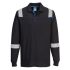 Portwest FR711 Black 1 % Carbon Fibre, 60 % Modacrylic, Cotton Polo Shirt