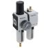 EMERSON ? AVENTICS G 1/2 Filter Regulator Lubricator, Automatic Drain, 5μm Filtration Size - With Pressure Gauge