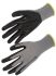 SINGER SAFETY PER13NIB Black, Grey Polyester (Liner) Oil Resistant Work Gloves, Size 6, Nitrile Coating