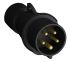 Amphenol Industrial, 2CMA1 IP44 Red 3P+N+E Industrial Power Plug, Rated At 16A, 415 V