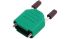 Encitech Connectors D-Sub バックシェエル DPPK-SLIM シリーズ 15 極 DA, 緑, 6353-0106-02