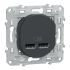 Schneider Electric Straight, Screw, Socket- Dual Port Type Type A USB A IP20 USB Connector