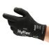Ansell HyFlex 11-751 Black Glass Fiber, HPPE, Nylon, Spandex (Liner) Abrasion Resistant, Cut Resistant Gloves, Size 7,