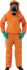 Ansell Orange Coverall, EN 1073-2, EN 1149-5, EN 14126, XXXL
