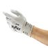 Ansell HyFlex 48-130 White Nylon Mechanical Protection ESD Gloves, Size 7, Polyurethane Coating