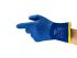 Ansell AlphaTec 23-202 Blue Cotton Chemical Resistant Gloves, Size 10, PVC Coating