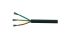 Kabeltronik H05RR-F, Mains, 100m 3 Core, Black Elastomer Mains Power Cable +60°C