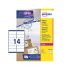 Avery White Adhesive High Visibility Label Sheet, Pack of 40Sheets