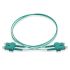 Schneider Electric SC to SC Duplex Multi Mode OM3 Fibre Optic Cable, 50μm, Light Blue, 3m
