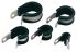 HellermannTyton 27mm Black, Aluminium P Clip