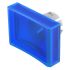 Indicator Lens Rectangle Style, Blue, 21.5 Long