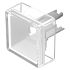Indicator Lens Square Style, White, 13.8 Long