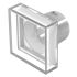 Indicator Lens Square Style, White, 15.3 Long