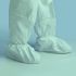 DuPont White Anti-Slip Shoe Cover, 42 → 46