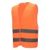 NITRAS SAFETY Orange Unisex XS Warnweste, Klettverschluss, Atmungsaktiv
