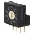 Interruptor SIP y DIP, Índice de protección IP60, Montaje en orificio pasante, Actuador  Actuador Plano, 10 vías