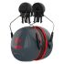 JSP AEB040-0C1-A00 Wireless Speak & Listen Ear Defender with Helmet Attachment, 36dB, Red/Dark Grey, Noise Cancelling