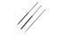 Set di lime ad ago RND piatta, L. 160mm, 3 pezzi pezzi
