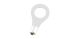 RND, RND 465 Uninsulated Ring Terminal, 1/4 Stud Size, White