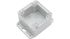 RND PC通用外壳, IP67, 浅灰色, 82x80x55mm, RND 455系列