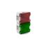 Pfannenberg 21514642055 Series Green, Red Signal Tower, 2 Lights, 120 V dc, Base-mounted