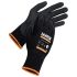 uvex 60026 Black Elastane, Polyamide Breathable Work Gloves, Size 10, Micro-NBR Foam Coating