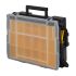 DeWALT 12格零件收纳盒, 44.2cm x 9.2cm x 32.7cm, 可调储物格, 塑料, 黑色，黄色