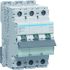 Hager MMN MCB, 3P, 40A, 400V AC, 20 kA Breaking Capacity