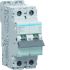 Hager MMN MCB, 2P, 1.6A, 400V AC, 25 kA Breaking Capacity