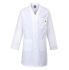 Portwest White Unisex Reusable Lab Coat, L